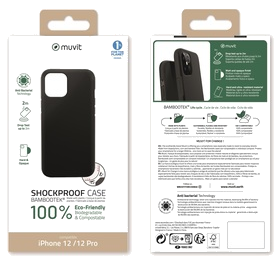 Muvit For Change Bambootek Renforcee 2M Noire:Iphone 12/12 Pro
