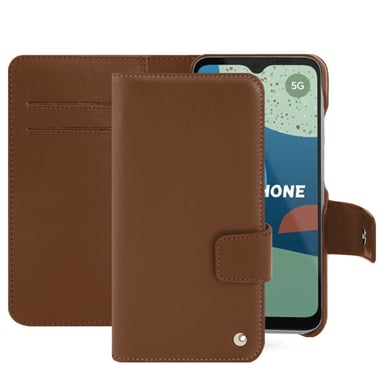 Housse cuir Fairphone 4 -  - Marron - Cuir lisse