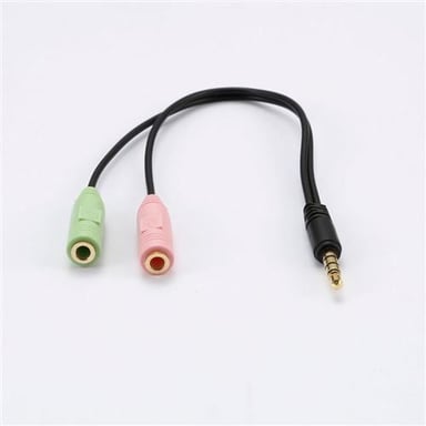 HEDEN Adaptador Jack Macho/2 Jack Hembras 3,5mm