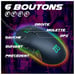 Souris Gaming Otaku M02 7200DPI Rétroéclairage LED RGB - Capteur Optique de 1200 à 7200 DPI - 6 Boutons - Confortable et Légère - Compatible PC/PS4/PS5
