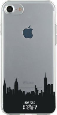 Bigben Connected COVNEWYORKIP7 coque de protection pour téléphones portables 11,9 cm (4.7'') Housse Noir, Transparent Apple (brand) iPhone 7/8