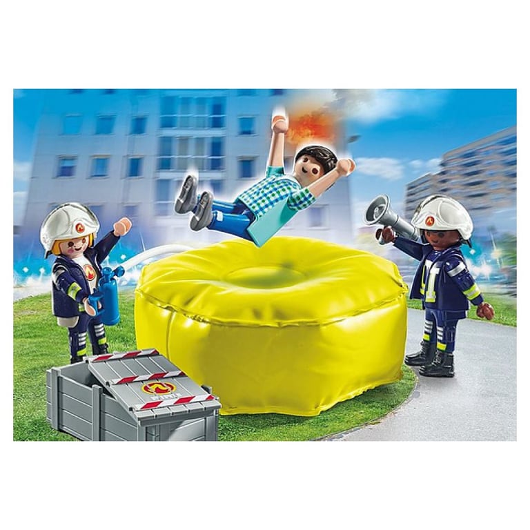 Jeux D'imitation Pompier Avec Coussin De Sauvetage Playmobil La Boite - vue 4