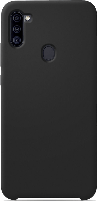 Coque silicone unie compatible Soft Touch Noir Samsung Galaxy A11