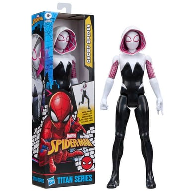 Figurina Ghost-Spider 30 cm Deluxe, Titan Series, giocattoli di supereroi per bambini, Marvel Spider-Man, dai 4 anni