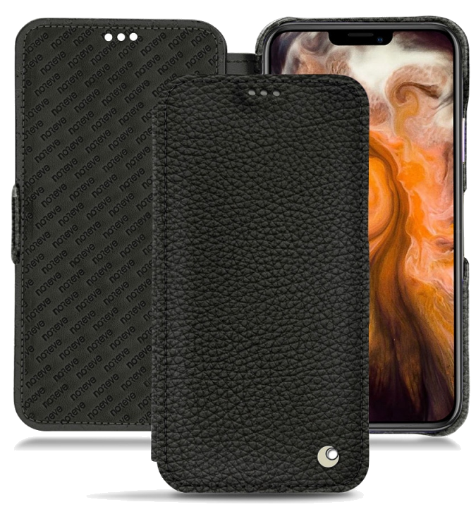 Housse cuir Apple iPhone 11 Pro Max - Rabat horizontalNoir