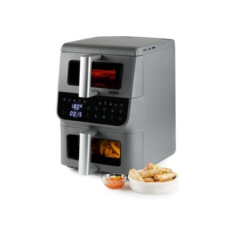 Friteuse sans huile DOMO Airfryer DO550FR Double cuve 3.5 + 65 10 programmes - vue 3