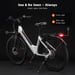 Bicicleta eléctrica urbana PURE UNICORN U2 de 27,5'' para adultos con batería de 48 V, 12,8 Ah y 750 W