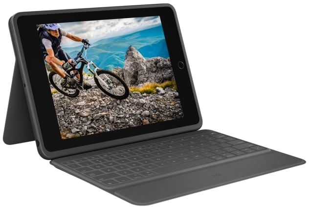 LOGITECH - Clavier et étui - Rugged Folio pour Apple 10.2-inch iPad 7eme génération, 8eme génération