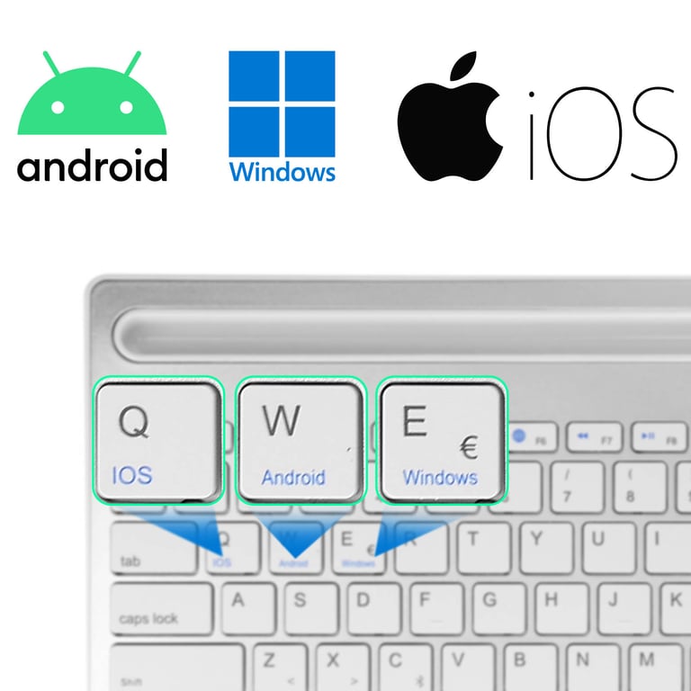 Clavier sans fil QWERTY LinQ Compatible iOS / Android / Windows Neuf - vue 6
