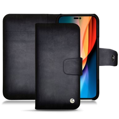 Housse cuir Apple iPhone 14 Pro -  - Gris - Cuir patine