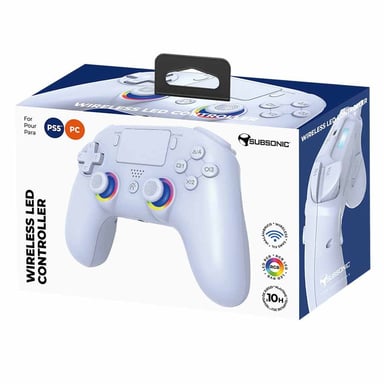 Subsonic SA5716-2 mando y volante Blanco Gamepad Analógico/Digital PC, PlayStation 5