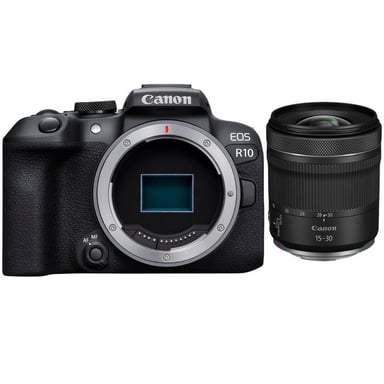 Appareil photo hybride Canon EOS R10 + RF 15-30mm F4.5-6.3 IS STM + Ebook ''20 astuces pour des images qui claquent''