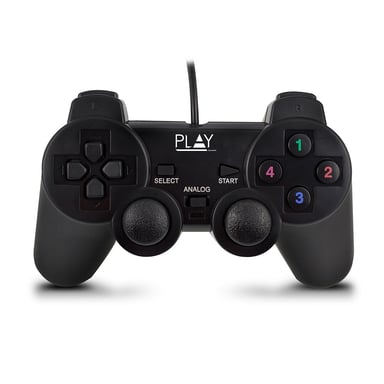 Ewent Play Noir USB 2.0 Manette de jeu Analogique/Numérique PC