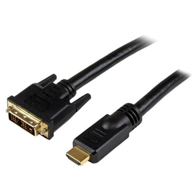 StarTech.com Cable HDMI a DVI 15m - DVI-D Macho - HDMI Macho - Adaptador - Negro