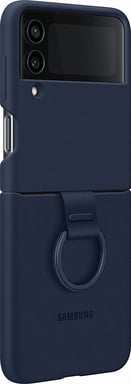 Coque Samsung G Z Flip 4 Silicone avec anneau Bleu marine Samsung
