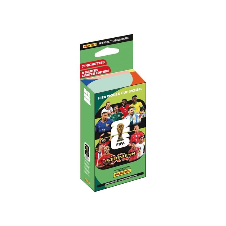 Cartes à collectionner Panini World Cup 2026 TC Blister 7 pochettes et 4 cartes en Edition Limitée