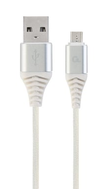 Cablexpert CC-USB2B-AMMBM-2M-BW2 cable USB USB 2.0 USB A Micro-USB B Blanco