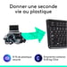 Logitech K120 Corded Keyboard teclado USB ratón incluido AZERTY Francés Negro