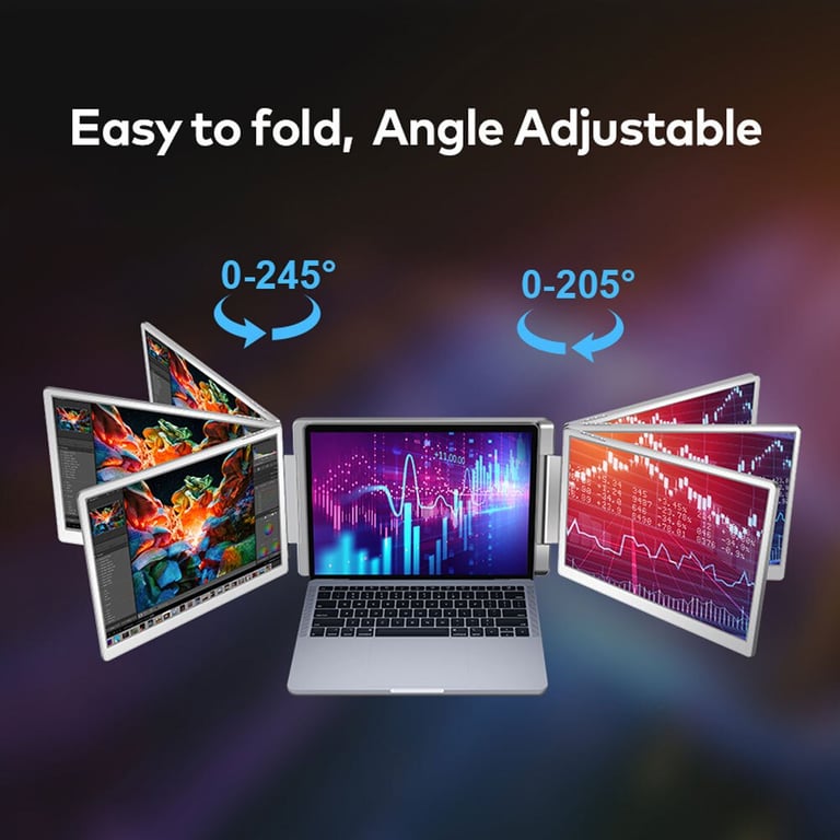 Écran PC FOPO S5 16 Full HD+ 60Hz IPS Double Écran USB C Mini HDMI Pliable - vue 4