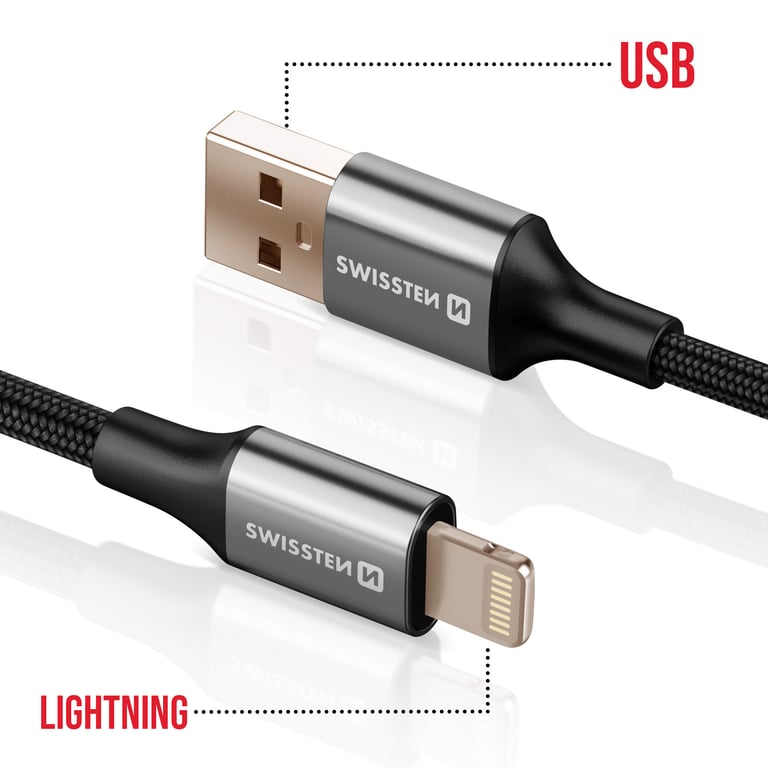 Câble USB vers Lightning Design Tressé Anti nœud Neuf - vue 3