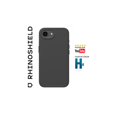 RhinoShield Coque Compatible avec [iPhone 16e]   SolidSuit - Coque Fine avec Technologie d'absorption des Chocs et Finition Premium Mate - Noir