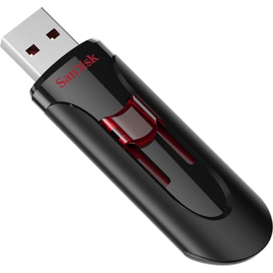 SanDisk UFM 16GB USB CRUZER GLIDE 3.0 lecteur USB flash 16 Go USB Type-A 3.2 Gen 1 (3.1 Gen 1) Noir, Rouge