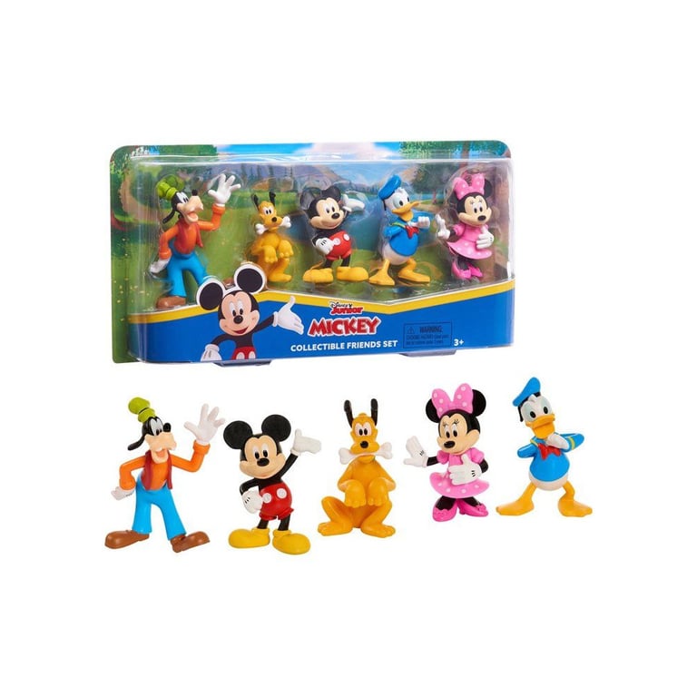 Disney Set de 5 figurines Mickey non articulées 7,6 cm Mickey Minnie Donald Dingo Pluto Multicolore