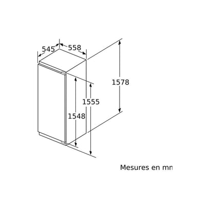 Siemens Réfrigérateurs 1 porte 248L Froid Statique 55.8cm E, KI72LADE0 - Neuf Blanc - vue 8