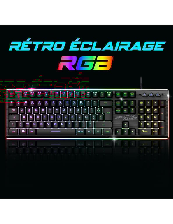 Pack gaming filaire clavier et Spirit Of Gamer Ultimate 600 - vue 3