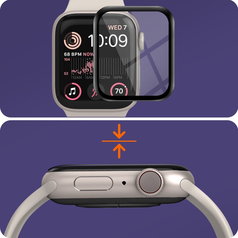 iMak Verre Organique pour Apple Watch SE 44mm Protection Écran Noir - Neuf Noir - vue 3