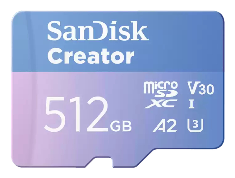 SanDisk Creator 512 Go MicroSDXC UHS-I Classe 10 - Neuf