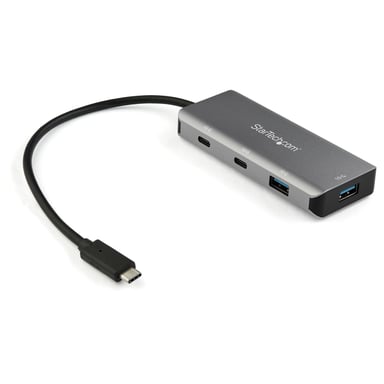 StarTech.com Hub USB C de 4 puertos - 2x USB A y 2x USB C - Concentrador USB Tipo C 3.2 Gen 2 SuperSpeed de 10Gbps Alimentado por el bus USB - Ladrón