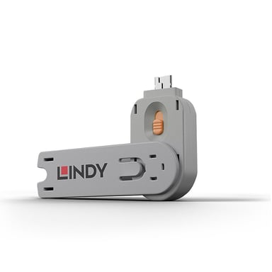 Llave para bloqueador de puerto USB tipo A, naranja