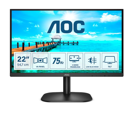 AOC B2 22B2DA LED display 54,6 cm (21.5'') 1920 x 1080 pixels Full HD Noir
