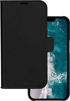 Etui Folio en Cuir Vegan Stockholm Certifié GRS Noir pour Apple iPhone 14 DBramante1928