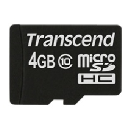 Transcend TS4GUSDC10 mémoire flash 4 Go MicroSDHC NAND Classe 10 Neuf