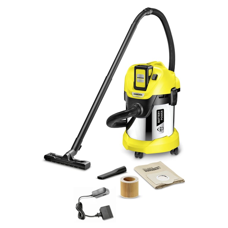Aspirateur Eau Et Poussière KARCHER WD 3 Premium – 17L, Sans Fil, 36V - vue 3