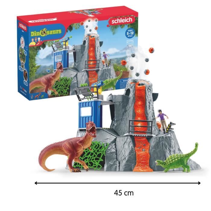 Expédition au grand Volcan 1 figurine de chercheuse et 2 jouets dinosaures Pour enfants dès Schleich 42564 DINOSAURS - vue 1