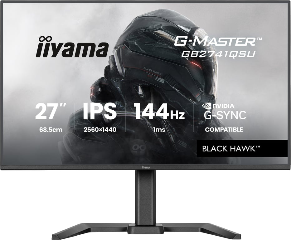 Ecran PC Gamer IIYAMA 27 QHD 144Hz Dalle IPS 1ms Réglable en hauteur G Master Hawk4Hz - vue 3