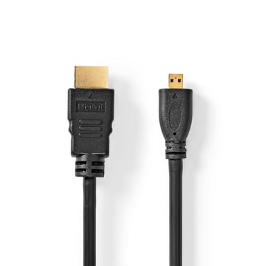 Nedis CVGL34700BK15 câble HDMI 1,5 m HDMI Type A (Standard) HDMI Type D (Micro) Noir - Neuf