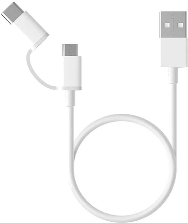 Cable Xiaomi USB 2.0 vers type C & Micro B M/M 1m (Noir)