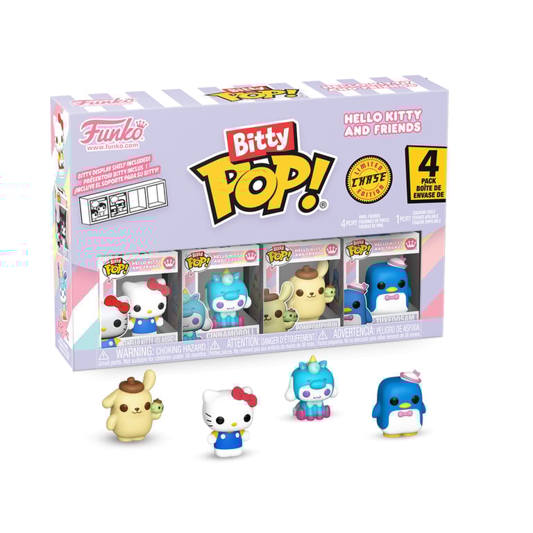 Pack de 4 figurines Funko Bitty Pop Hello Kitty Sanrio - vue 1