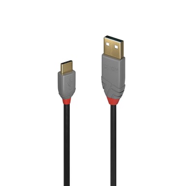 Lindy Câble USB 2.0 Type A vers C de 1.5m, gamme Anthra - Neuf