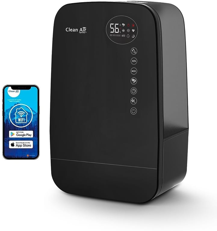 Clean Air Optima Humidificateur avec ioniseur CA Smart espaces jusqu'à 65m² / 160m³ Neuf