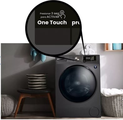 Lavadora Carga Frontal Infiniton WM-S94ADX, 9 kg, 1400 rpm, A, 15 Programas, Dark Inox