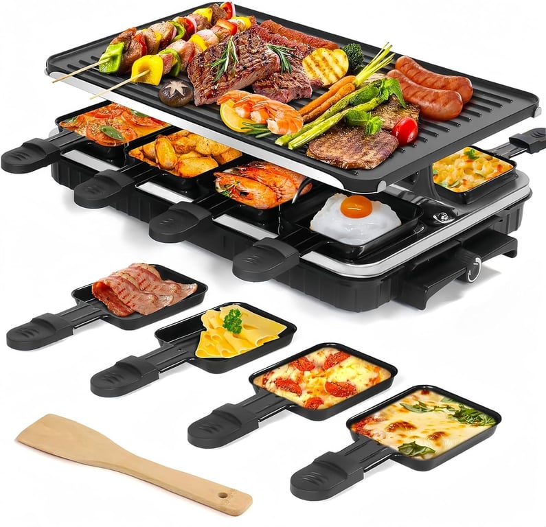 Gril Raclette LeuKoles 2 en 1 8 personnes Neuf
