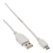 InLine 31705W câble USB USB 2.0 0,5 m USB A Micro-USB B Blanc