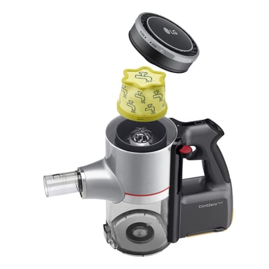 LG A9K-CORE1S aspiradora de pie y escoba eléctrica Aspiradora escoba 2 en 1 Batería Secar HEPA Sin bolsa 0,44 L 200 W Plata