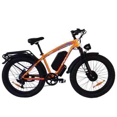 PVY MAX26 Bicicleta Eléctrica - Motor 250W×2 Batería 48V30AH Rueda 26''  Frenos Hidráulicos - Naranja