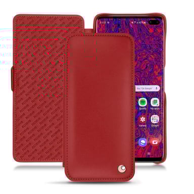 Housse cuir Samsung Galaxy S10 5G -  - Rouge - Cuir lisse